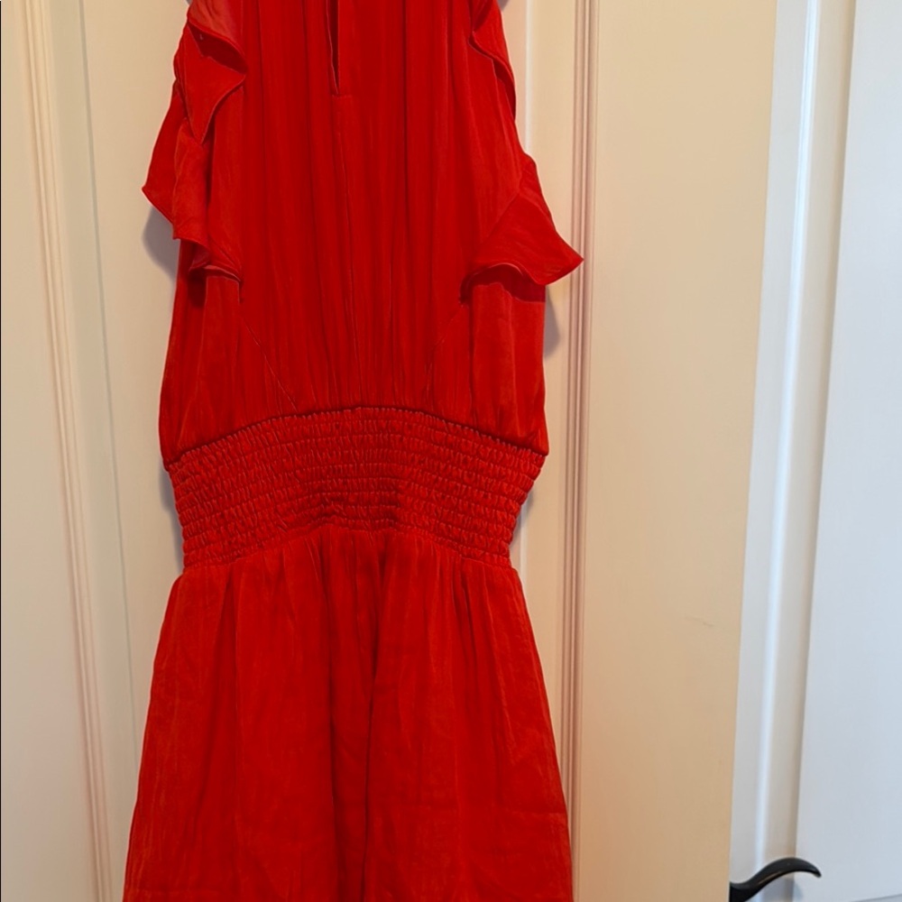 Red Ruffled Tiered Halter Sundress - Picture 6 of 6